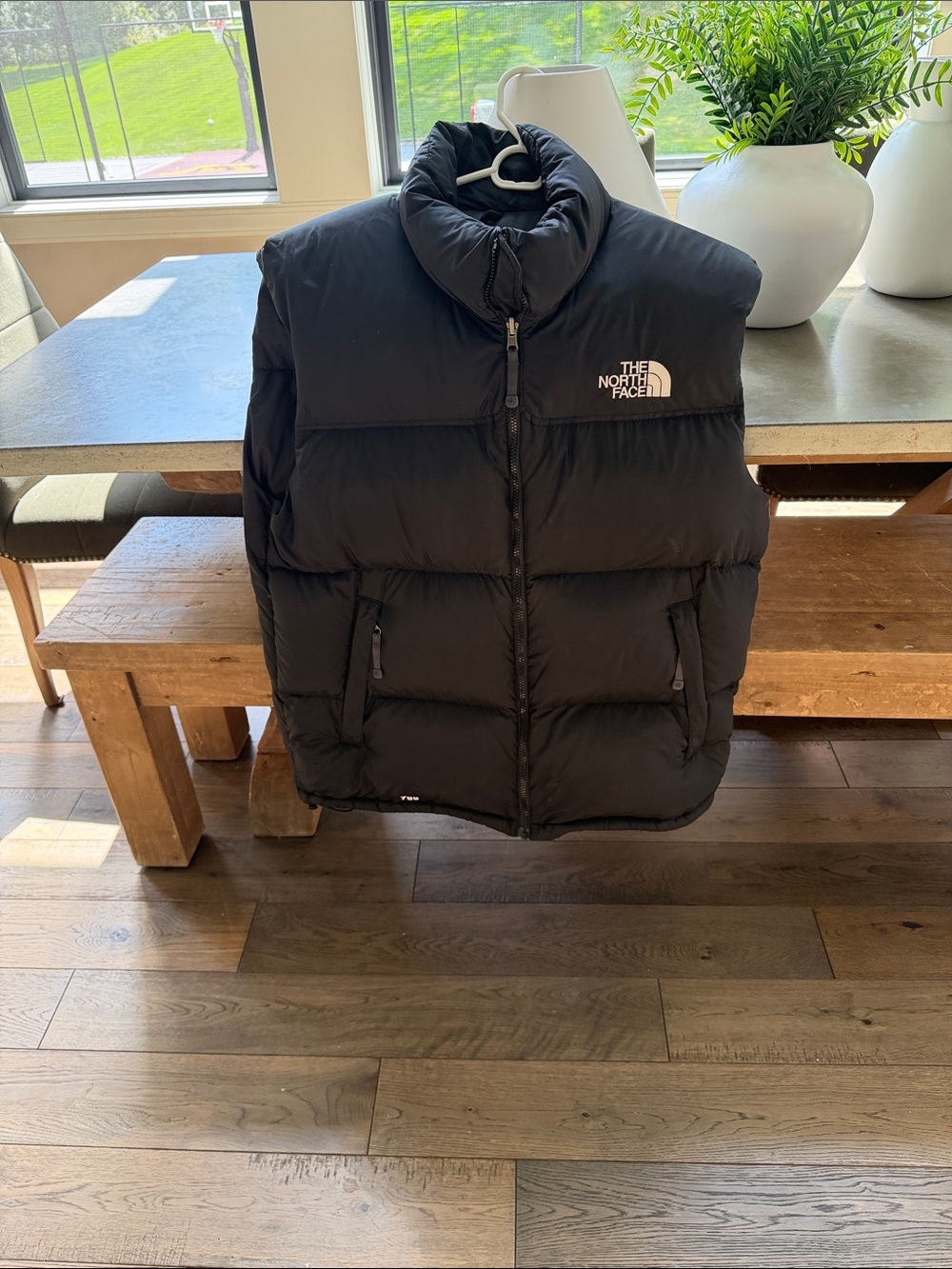 The North Face Black Puffer Vest with High Collar